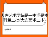 大连艺术学院是一本还是本科第二批(大连艺术二本)