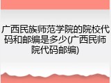 广西民族师范学院的院校代码和邮编是多少(广西民师院代码邮编)