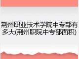 荆州职业技术学院中专部有多大(荆州职院中专部面积)