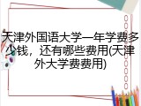 天津外国语大学一年学费多少钱，还有哪些费用(天津外大学费费用)