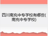 四川南充中专学校有哪些(南充中专学校)