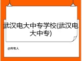 武汉电大中专学校(武汉电大中专)
