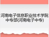 河南电子信息职业技术学院中专部(河南电子中专)