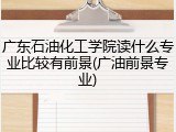 广东石油化工学院读什么专业比较有前景(广油前景专业)
