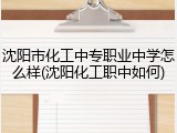沈阳市化工中专职业中学怎么样(沈阳化工职中如何)