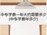 中专学费一年大约需要多少(中专学费年多少)