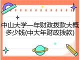 中山大学一年财政拨款大概多少钱(中大年财政拨款)