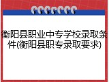 衡阳县职业中专学校录取条件(衡阳县职专录取要求)