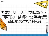 黑龙江商业职业学院就读期间可以申请哪些奖学金(黑商职院奖学金种类)