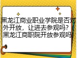 黑龙江商业职业学院是否对外开放，让进去参观吗？(黑龙江商职院开放参观吗)