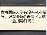 青海民族大学有没有就业指导，好就业吗("青海民大就业指导好吗")
