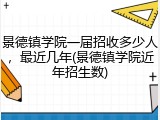 景德镇学院一届招收多少人，最近几年(景德镇学院近年招生数)
