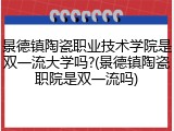 景德镇陶瓷职业技术学院是双一流大学吗?(景德镇陶瓷职院是双一流吗)