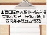 山西国际商务职业学院有没有就业指导，好就业吗(山西商务学院就业情况)