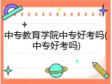 中专教育学院中专好考吗(中专好考吗)