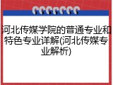 河北传媒学院的普通专业和特色专业详解(河北传媒专业解析)