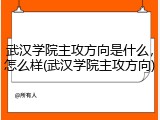 武汉学院主攻方向是什么，怎么样(武汉学院主攻方向)