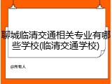 聊城临清交通相关专业有哪些学校(临清交通学校)