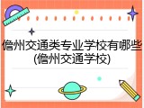 儋州交通类专业学校有哪些(儋州交通学校)