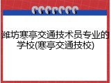 潍坊寒亭交通技术员专业的学校(寒亭交通技校)
