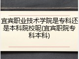 宜宾职业技术学院是专科还是本科院校呢(宜宾职院专科本科)
