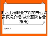 湖北工程职业学院的专业设置概况介绍(湖北职院专业概览)