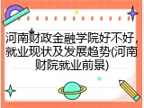 河南财政金融学院好不好，就业现状及发展趋势(河南财院就业前景)