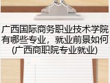 广西国际商务职业技术学院有哪些专业，就业前景如何(广西商职院专业就业)