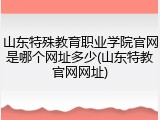 山东特殊教育职业学院官网是哪个网址多少(山东特教官网网址)