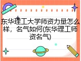 东华理工大学师资力量怎么样，名气如何(东华理工师资名气)