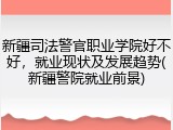 新疆司法警官职业学院好不好，就业现状及发展趋势(新疆警院就业前景)