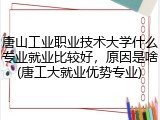 唐山工业职业技术大学什么专业就业比较好，原因是啥(唐工大就业优势专业)