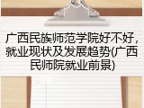 广西民族师范学院好不好，就业现状及发展趋势(广西民师院就业前景)