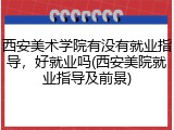 西安美术学院有没有就业指导，好就业吗(西安美院就业指导及前景)
