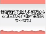 新疆现代职业技术学院的专业设置概况介绍(新疆职院专业概览)