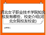 河北女子职业技术学院知名校友有哪些，校史介绍(河北女院校友校史)