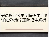 宁德职业技术学院招生计划详细分析(宁职院招生解析)