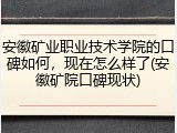 安徽矿业职业技术学院的口碑如何，现在怎么样了(安徽矿院口碑现状)
