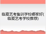 临夏艺考集训学校哪家好(临夏艺考学校推荐)