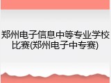 郑州电子信息中等专业学校比赛(郑州电子中专赛)
