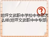 坦坪文武职中学校中专部怎么样(坦坪文武职中中专部)