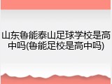 山东鲁能泰山足球学校是高中吗(鲁能足校是高中吗)