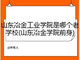 山东冶金工业学院是哪个老学校(山东冶金学院前身)