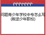 问题青少年学校中专怎么写(叛逆少年职校)