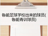 鲁能足球学校出来的球员(鲁能青训球员)