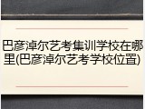 巴彦淖尔艺考集训学校在哪里(巴彦淖尔艺考学校位置)