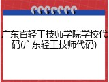 广东省轻工技师学院学校代码(广东轻工技师代码)