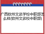 广西钦州文武学校中职部怎么样(钦州文武校中职部)