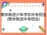 南京叛逆少年学校中专招生(南京叛逆中专招生)