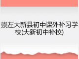 崇左大新县初中课外补习学校(大新初中补校)